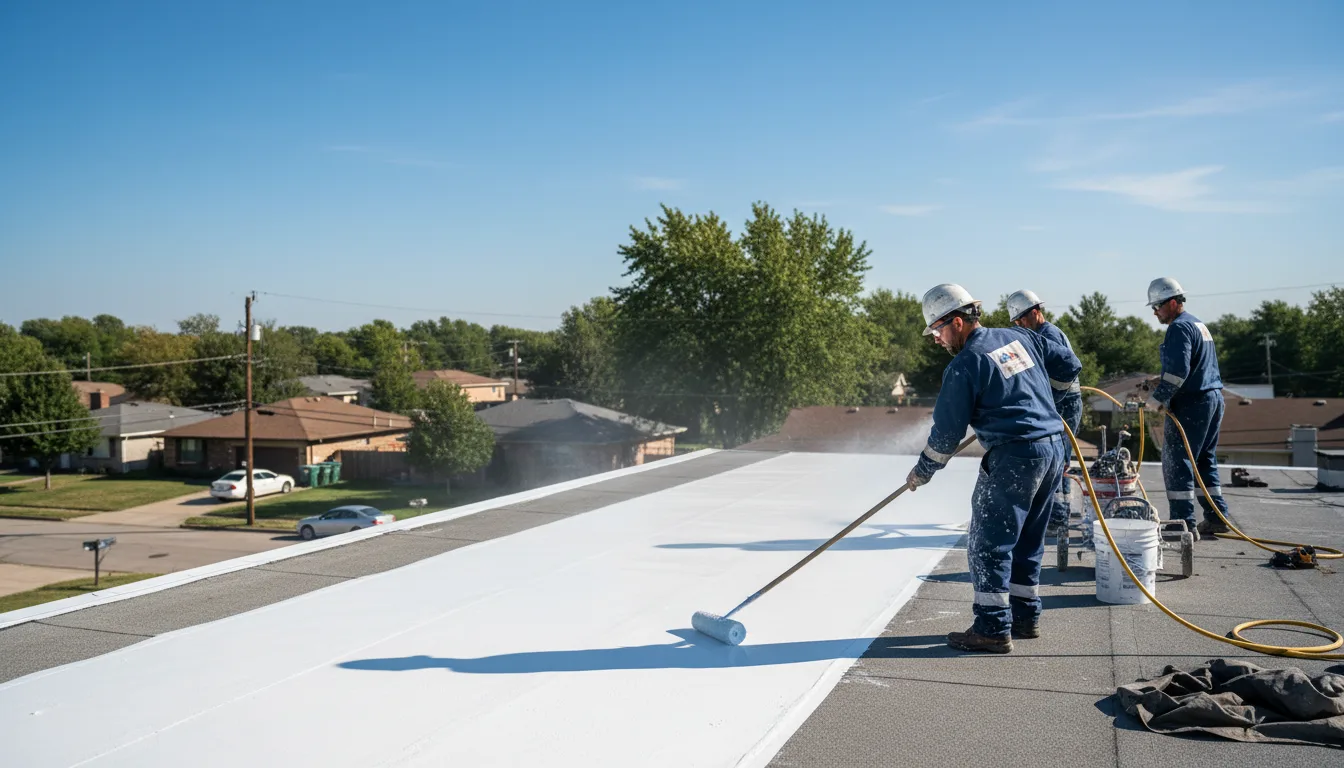 Commercial roof coating in Choctaw, OK near me